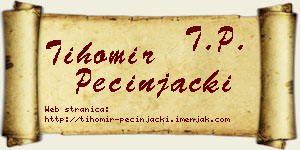 Tihomir Pecinjački vizit kartica